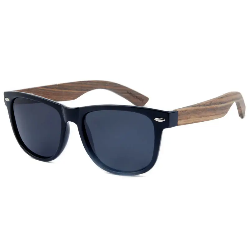 Classic trend Fashion custom logo wood temple sun glasses wooden polarized wood sunglasses