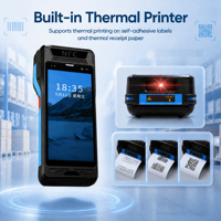 Terminal Portátil Android 16 Dongji Star, PDA con Escáner de Código de Barras, Impresora de Etiquetas Térmicas, Colector de Datos con Software para Almacén