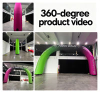 Arche publicitaire gonflable LED Oxford RGB Arc-en-ciel pour extérieur, durable et renforcée, avec éclairage intégré