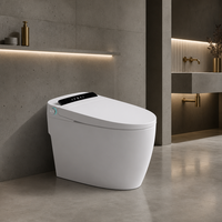 WC intelligent avec mémoire double utilisateur, affichage numérique, télécommande, siège chauffant, lavage à l'eau chaude, chasse d'eau automatique, séchage à l'air, siphon en S allongé