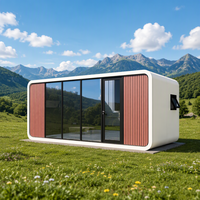 Maisonnette mobile préfabriquée personnalisable en forme de capsule spatiale, étanche, pour séjour touristique