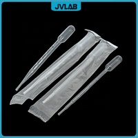 Pipette Pasteur stérile en plastique, paille stérile en LDPE, compte-gouttes facile à déchirer, jetable, emballée individuellement, 1 ml/2 ml/3 ml