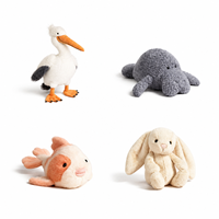 Vente en gros d'usine : Jouets en peluche animaux mélangés, adorables et doux, animaux marins, lapins, poissons, jouets sportifs, cadeau de Noël pour enfants