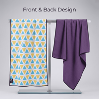 Toalla de Playa Extra Grande de Microfibra con Diseño de Waffle, Impresión a Doble Cara, 350-390GSM, 90x180cm, Secado Rápido, Antiarena, para Viajes, Picnic, Yoga