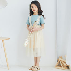 ชุดเดรสสายเดี่ยวสีขาวยาวสไตล์ลำลองสำหรับเด็กผู้หญิง ขายส่ง รับสมัครตัวแทนจำหน่าย - Product Image 3