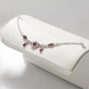Tobilleras de Plata 925 para Mujer, Elegantes y Tradicionales, con Incrustaciones de Piedras, para Uso Diario y Festivo - Product Image 2