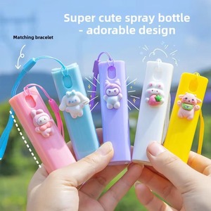Flacon pulvérisateur carré personnalisable de 10 ml, motif dessin animé mignon, pour <span class=keywords><strong>alcool</strong></span> buccal ou parfum, en PP, avec pompe pulvérisatrice à fine brume, sérigraphié - Product Image 1