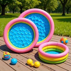 Người lớn trẻ em PVC Hồ bơi bơm hơi 3 vòng Gấp thiết kế cho trong nhà ngoài trời sử dụng với các phụ kiện nhựa cho trẻ em hồ bơi - Product Image 1