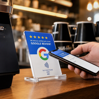 Carte NFC adhésive personnalisable avec impression de logo, puce RFID NTAG213 programmable 13,56 MHz, étanche, pour contrôle d'accès et avis Google