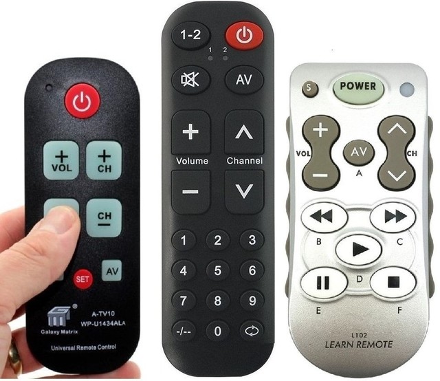 Learning Elderly Universal Remote Control TV/DVD/STB/VCR