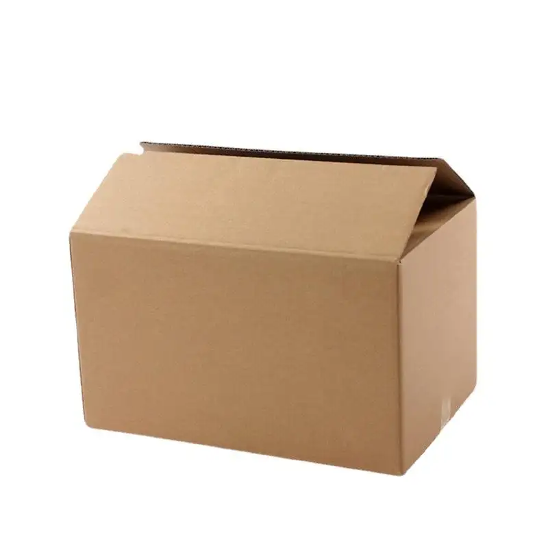 Caja de embalaje corrugada personalizada, caja de cartón de papel Kraft para correo, transporte exprés, venta al por mayor, disponible