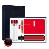 Payung + Botol Kaca Kristal Mewah, Set Dudukan Notebook + Usb Flash Drive + Pena + Speaker + Power Bank Dinding Ganda