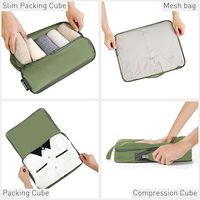 Cubes de rangement 7 pièces, cubes de compression pour bagages, organiseurs de bagages