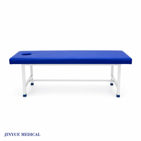Table d'examen manuelle en cuir écologique en acier inoxydable pour salle blanche d'hôpital, instrument médical