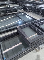 Ventana Abatible de Aluminio con Rotura de Puente Térmico de Alta Calidad, Fabricada en China por Superhouse, con Barra Colonial Insonorizante