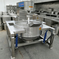 300L Vollautomatische Gas-Planetenrührpfanne, Kochtopf mit Mixer, Geeignet für Marmeladen, Suppen und zuckerbasierte Lebensmittel