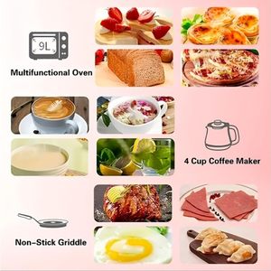 <b>Electric</b> 3-in-1 Multi-Function Breakfast Maker with Toaster Oven Coffee Pot & Frying Pan for Household Use - Product Image 3