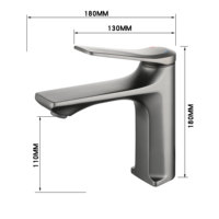 Robinet de lavabo ELOILO pour salle de bain, eau chaude et froide, anti-éclaboussures, avec cartouche en céramique