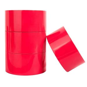 Ruban de signalisation de danger en PVC pour sol, autocollant de protection adhésif en PE, bande de marquage rouge pour tuyaux de sécurité robustes pour camions - Product Image 1