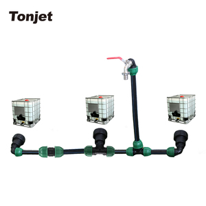 Kit de raccordement robuste pour deux conteneurs IBC avec filetage grossier S60x6 et <span class=keywords><strong>robinet</strong></span> col de cygne surélevé pour systèmes de collecte d'eau de pluie - Product Image 2