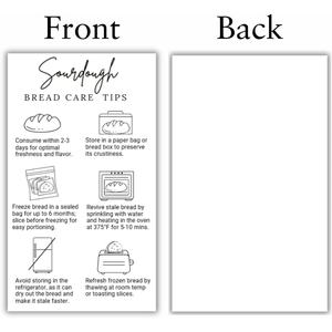 <span class=keywords><strong>Carte</strong></span> d'instructions personnalisée pour le soin du pain au levain, format <span class=keywords><strong>carte</strong></span> de visite, étiquette autocollante pour le stockage du levain de démarrage |   Comment emballer pour les boulangers - Product Image 3