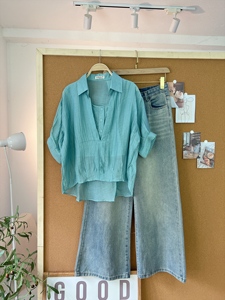 A710 เสื้อเชิ้ตแขนสั้นผ้าชีฟองสำหรับผู้หญิง – เหมาะสำหรับเสื้อเชิ้ตลำลองสีสันสดใสในฤดูร้อนสไตล์ฤดูใบไม้ผลิฤดูร้อน - Product Image 6