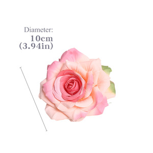 Tête de rose artificielle Lichao 10 cm en soie, accessoire de décoration de mariage prêt à l'emploi - Product Image 5