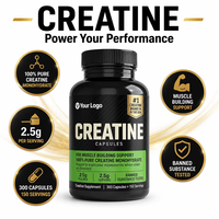 Capsules de créatine à étiquette privée OEM, compléments pré-entraînement pour la force musculaire, capsules de créatine monohydrate