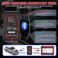 Lector de códigos de barras Launch X431 CRP919E BT CANFD DIOP, herramientas de diagnóstico para todos los sistemas, escáner OBD2 de códigos ECU