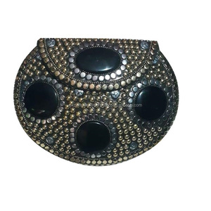 Sac à main en métal bohème de style indien pour femmes, sac de soirée de luxe fait à la main, sac de messager pour mariage, chaînes en gros - Product Image 4