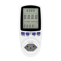 Compteur de puissance numérique intelligent Wattsave PM01CH monophasé 230V pour prise domestique, précision 0,1%, certifié CE pour prise
