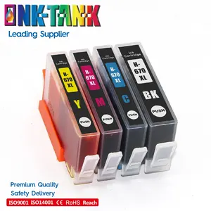 Cartucho de tinta para impresora HP Deskjet, 670, 670XL, Color prémium, Compatible con HP670, 3525, 5525