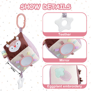 Juguete Educativo Sensorial <span class=keywords><strong>de</strong></span> Peluche Súper Suave en Forma <span class=keywords><strong>de</strong></span> Cubo, Sonajero y Manta <span class=keywords><strong>de</strong></span> Confort para Bebé, Diseño <span class=keywords><strong>de</strong></span> Ciervo <span class=keywords><strong>de</strong></span> <span class=keywords><strong>Dibujos</strong></span> Animados, para Colgar en Cuna o Cochecito, Venta al por Mayor <span class=keywords><strong>de</strong></span> Fábrica - Product Image 2