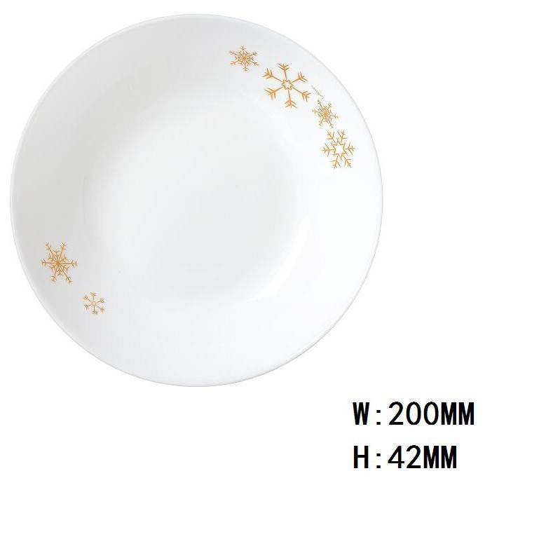 P3748 assiette creuse flocon de neige dewali 20cm