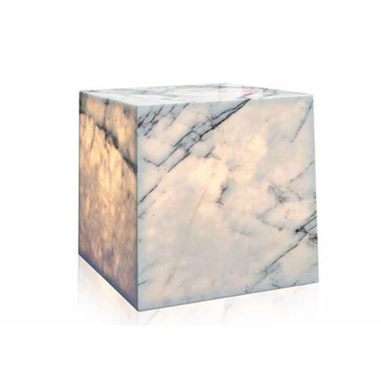 Newstar石サイドテーブル天然大理石ブロックスタンド石ベースキューブ