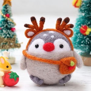 NO.116 Kim Nỉ Chim Cánh Cụt Dễ Thương Thủ Công Tự Làm Bộ Động Vật Cho Bộ Dụng Cụ Chọc Nỉ Len Vui Nhộn - Product Image 5