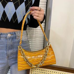 Bolso de Mano de Cadena para Mujer, Estilo Retro, Casual, de Cuero, Color Sólido, para Compras - Product Image 6