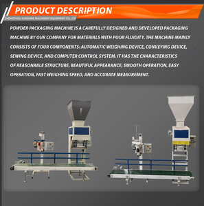 WFully automatic 15kg 20kg 25kg 50kg powder belt filling packaging <b>tape</b> sealing seam bag packaging <b>machine</b> - Product Image 6