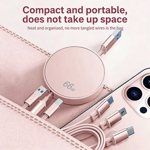 Hot Sale Customized Logo Retractable <strong>Multi</strong> Charging Cord 3 in 1 Fast Charging Cable USB C <strong>Charger</strong> with L/Type C/Micro Ports - Product Image 5