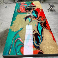 Planche en PVC à effet marbre brillant 3D, planche en plastique UV, plaque en marbre UV imperméable