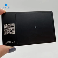 Tarjeta de Visita Metálica Negra Mate NFC Grande