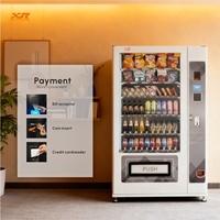 Máquina Expendedora de Bebidas y Alimentos de Acero Inoxidable de Gran Capacidad, 24 Horas, con Luz UV, Automática, Combinada, para Ubicaciones de Alto Tráfico