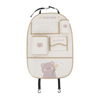 Mignon dessin animé siège de voiture dos protecteurs kick tapis voiture siège arrière organisateur de stockage avec écran tactile support de tablette pour enfants tout-petits