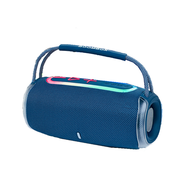 BOOMBOX680 Quality Handle Portable Fabric Blue Tooth Speaker Bass Loud With Led Rgb Lights Waterproof Outdoor Wireless