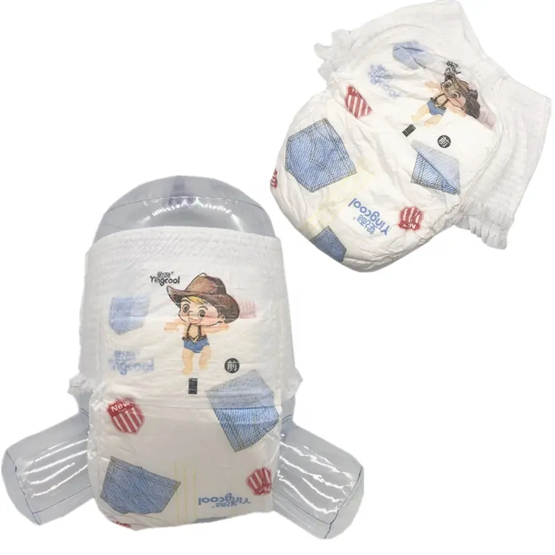 Подгузники для младенцев и подгузники с принтом в стиле брюк, Полиэтиленовая сумка из нетканого материала, одноразовый контейнер 20 футов, простой тканый ODM OEM