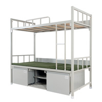 Litera doble de Metal resistente personalizada al por mayor, estructura de cama individual desmontable para escuela, dormitorio, apartamento, Hospital