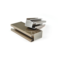 Profilé d'extrusion en aluminium pour porte coulissante par électrophorèse 6063 T5, fabrication OEM