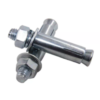 Boulon d'ancrage pour dalle de plancher en acier au carbone zingué, tailles M6 à M12, pour fixation de pieds et supports de rack, utilisation sur chantier