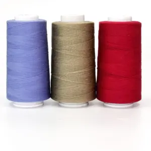 Atacado de alta resistência algodão poli núcleo fiado bordado costura Thread 100% poliéster tricô tecelagem Thread