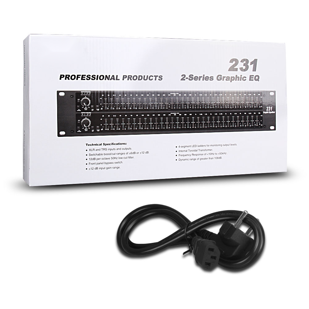 Equalizador Gráfico Dbx 231 Dual 31-Band para Som Profissional